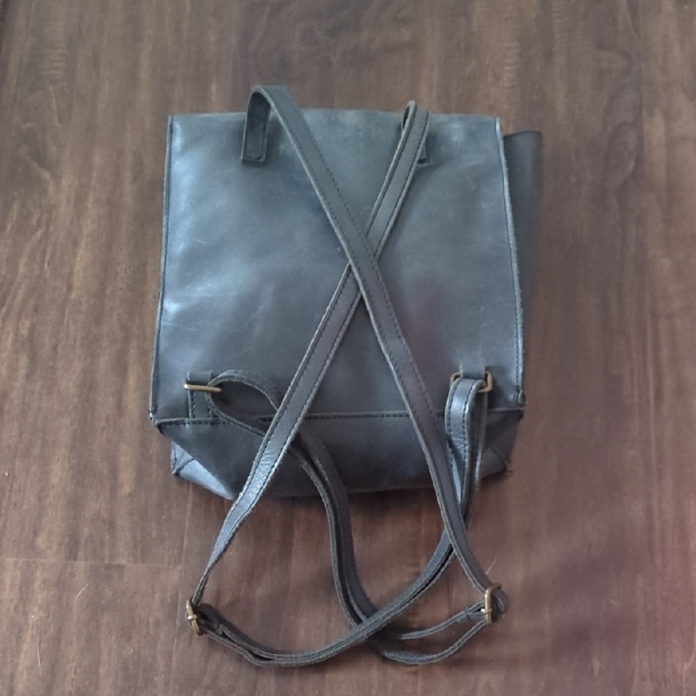 Brandy Melville Black Leather Backpack - Picture 5 of 10